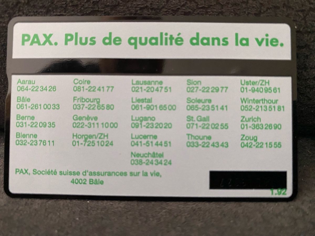 Schede telefoniche: P-Taxcard neuve  – Nuovo (secondo la descrizione) da Lausanne venduto da babacard10 1