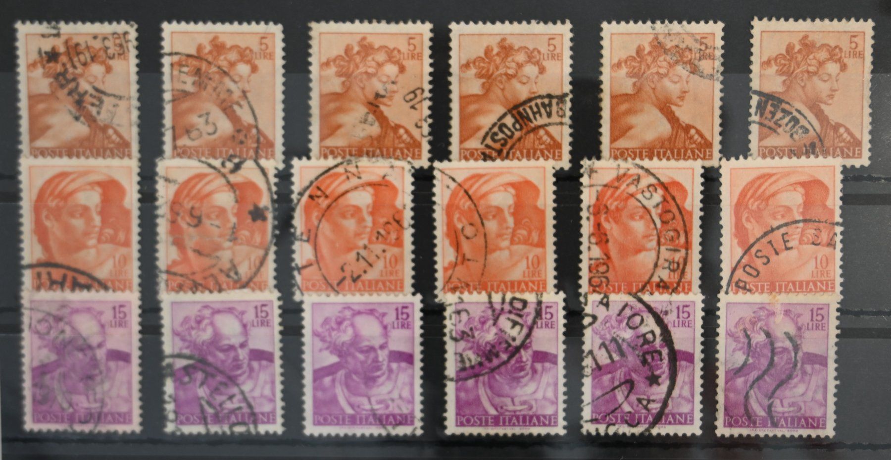 Alle Briefmarken: Briefmarken Italien ab 1.- – Gebraucht aus Winterthur von Rwa
