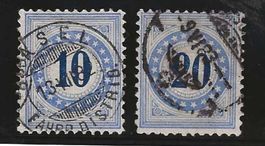 1882 : Porto Nr. 10K + 11K : KP 175.--