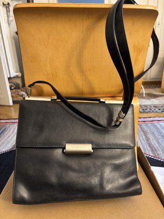 Mandarina Duck Ledertasche schwarz