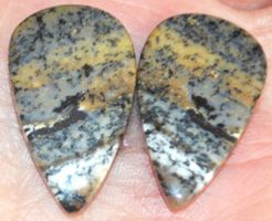 Cabochon Set L-5324 – 1 Paar Dendriten Achat je 26x16mm 28,0