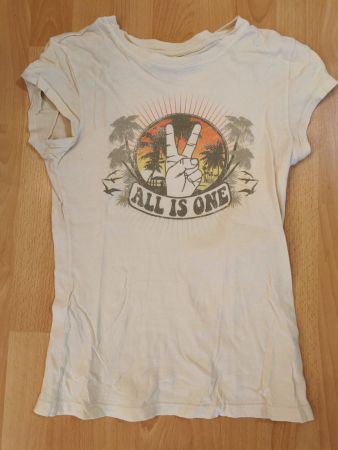 Damen T-Shirt Hard Rock Café London, All is One,hellgelb S/M
