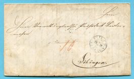 Faltbrief von Oberuzwil nach Siblingen 1853