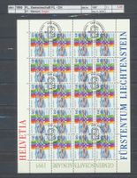 1995 FL, "Gemeinschaft FL - CH", Bogen, ET  - Stempel
