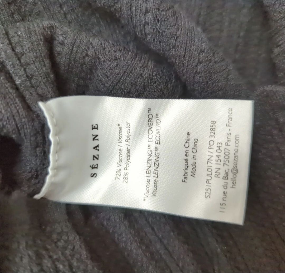 Sezane Top: La Maille Sézane Strick-Top, Rippstrick, Größe S – Usato da Le Locle venduto da Threads_CH 2