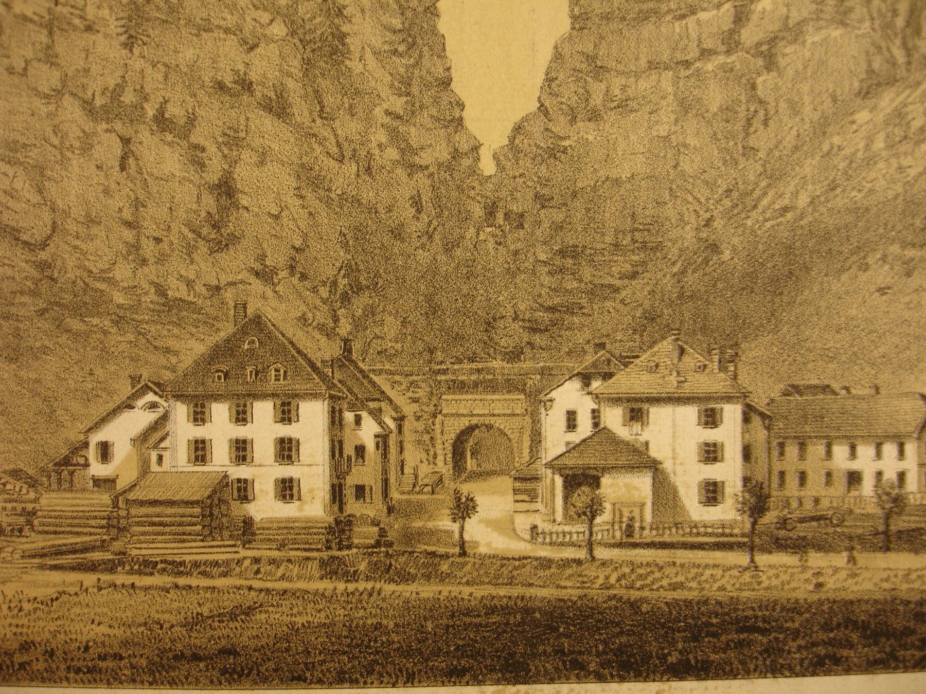Grafica & Litografie: COL DES ROCHES, LITHOGRAPHIE 1881 – Usato da Grüningen venduto da Kartensammler 2