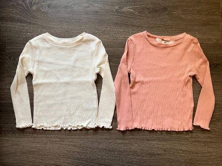Gerippte Langarmshirts H&M 92 - 2 Stk.