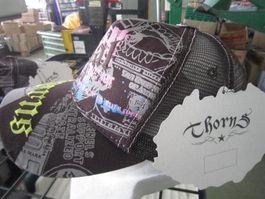 Thorns Cap fashion in braun/pink