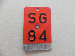 Velo Velonummer Rad Nummer SG 1984 St.Gallen Geschenk
