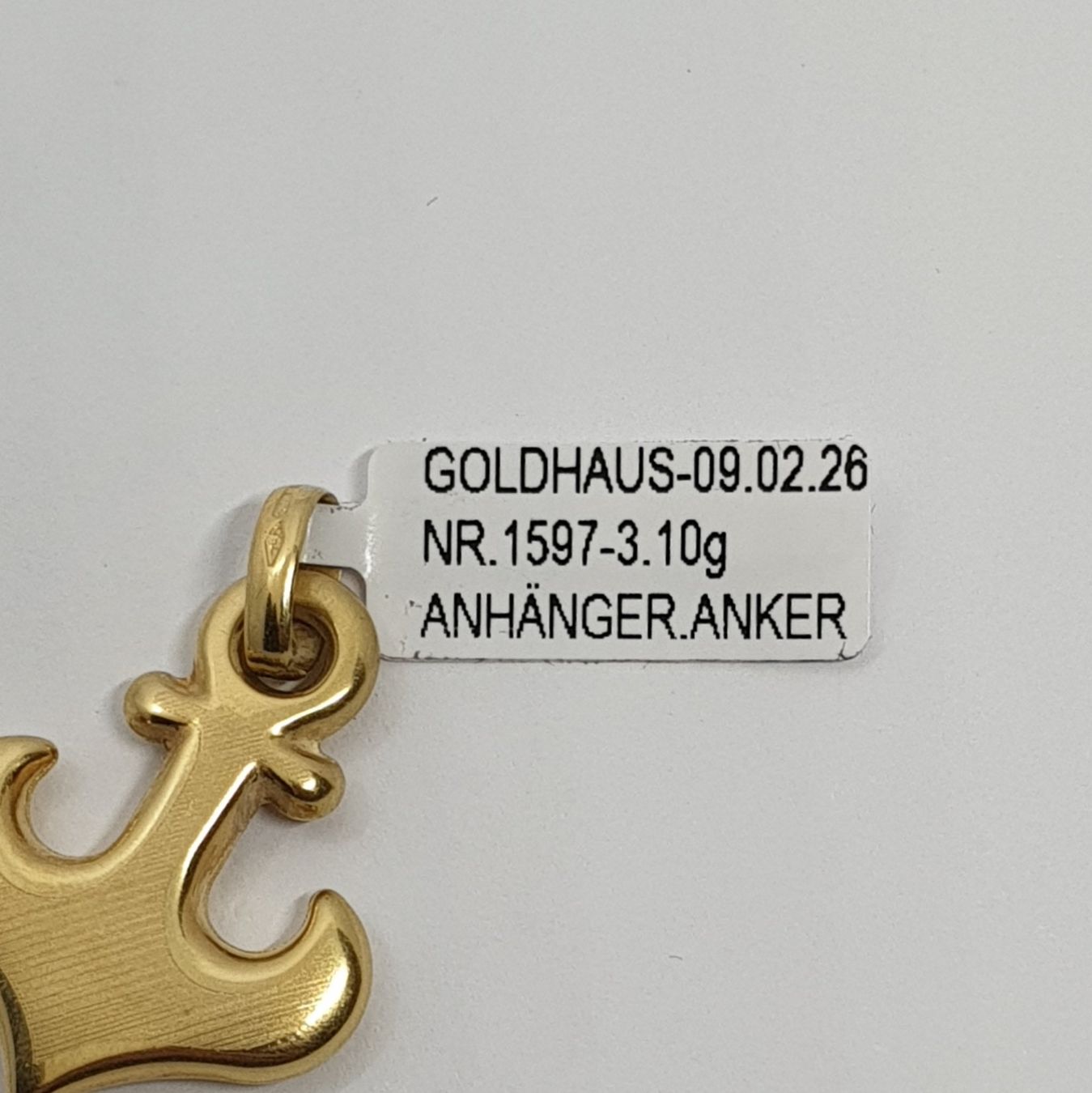 Ciondoli: Echt 18K Gold - Anker Anhänger – Usato da Luzern venduto da Goldhaus-Luzern 4