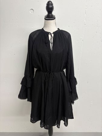 Lady Poiltan Kleid mit Volants Gr. M Viskose schwarz