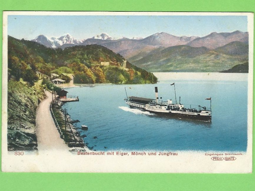 Cartoline postali: Beatenbucht mit Eiger, Mönch und Jungfrau – Usato da Zürich venduto da t24_de