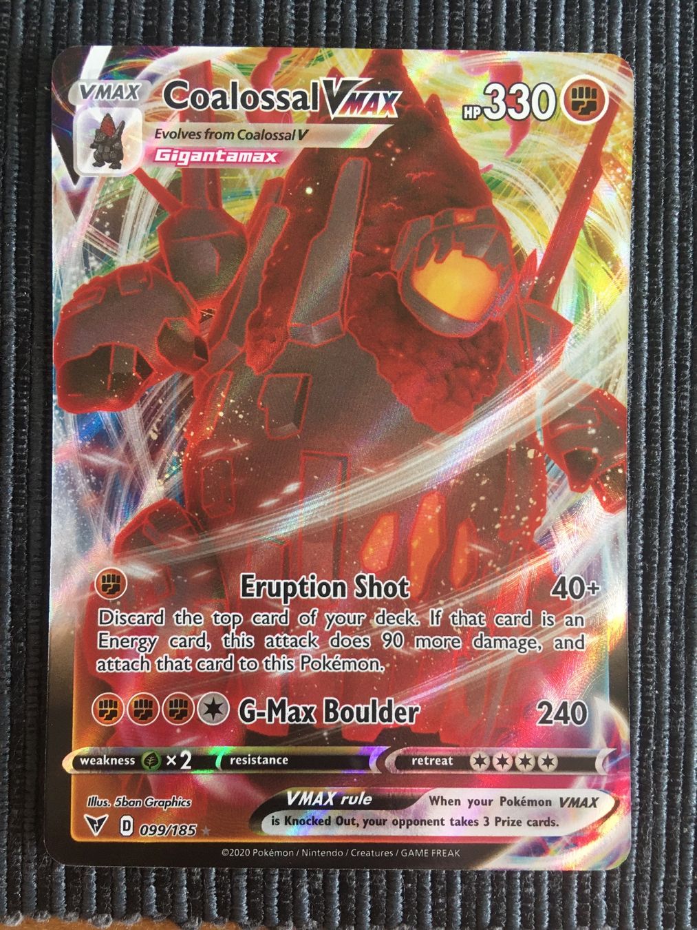Pokémon Carte collezionabili: Pokemon Coalossal Vmax Vivid Voltage EN Mint – Usato da Wabern venduto da Collectfun