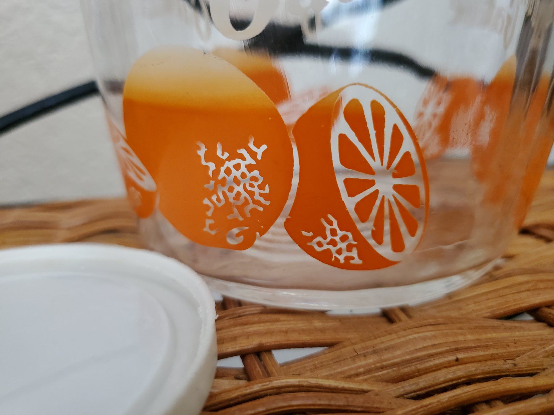 Caraffe: Carafe avec couvercle décor oranges – Usato da Rennaz venduto da La_malle_du_dauphin 4