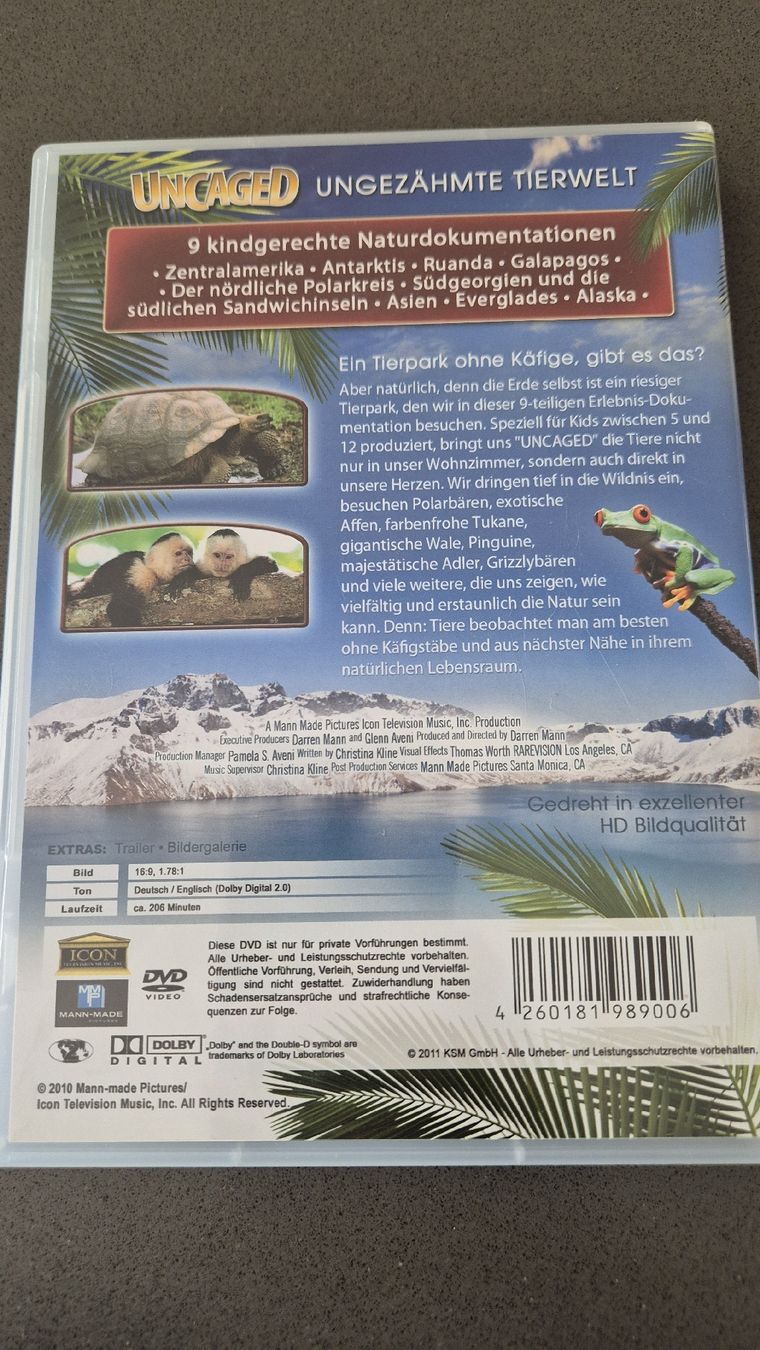 Tutti i DVDs: DVD UNCAGED Ungezähmte Tierwelt 2 Disc Set – Usato da Auw venduto da Goldflimmer 1