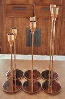 6 x Kerzenständer für Stabkerzen,goldfarben,3 Grössen