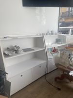 2 Weisse Regale Ladenregale mit grosser Schubladen