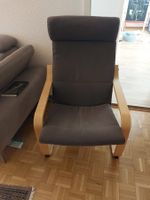 Ikea Sessel, Graue stoff und Holzrahmen, Guter zustand