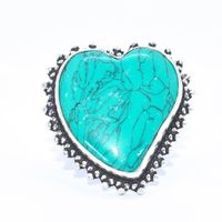 Santa Rosa Turquoise Gem Handmade  925 Silver Ring  Size 8.5