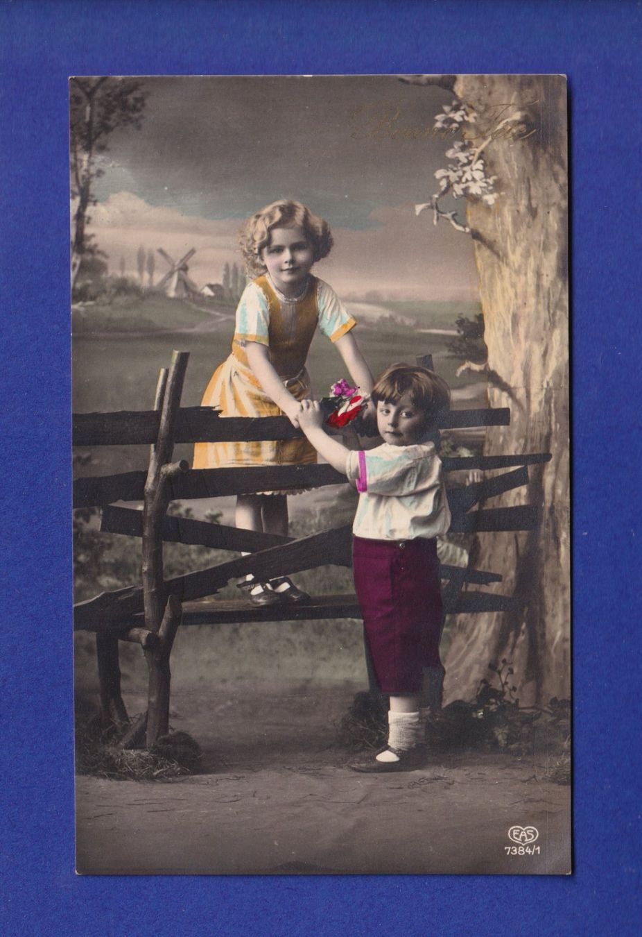 Ansichtskarten: ENFANT - Joli petit couple – Gebraucht aus Pully von nicecards-shop