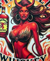 Fireball Hot Devil Whiskey - Schönes Blechschild 20 CM - neu