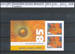 2011 "Gemüseblüte Zucchini", Markenheftchen, ** postfrisch