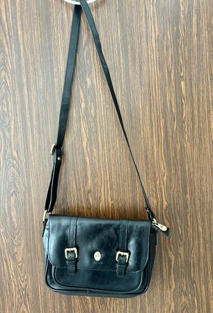 Vintage Cross-Body Bag / Umhängetasche aus Echtleder, top