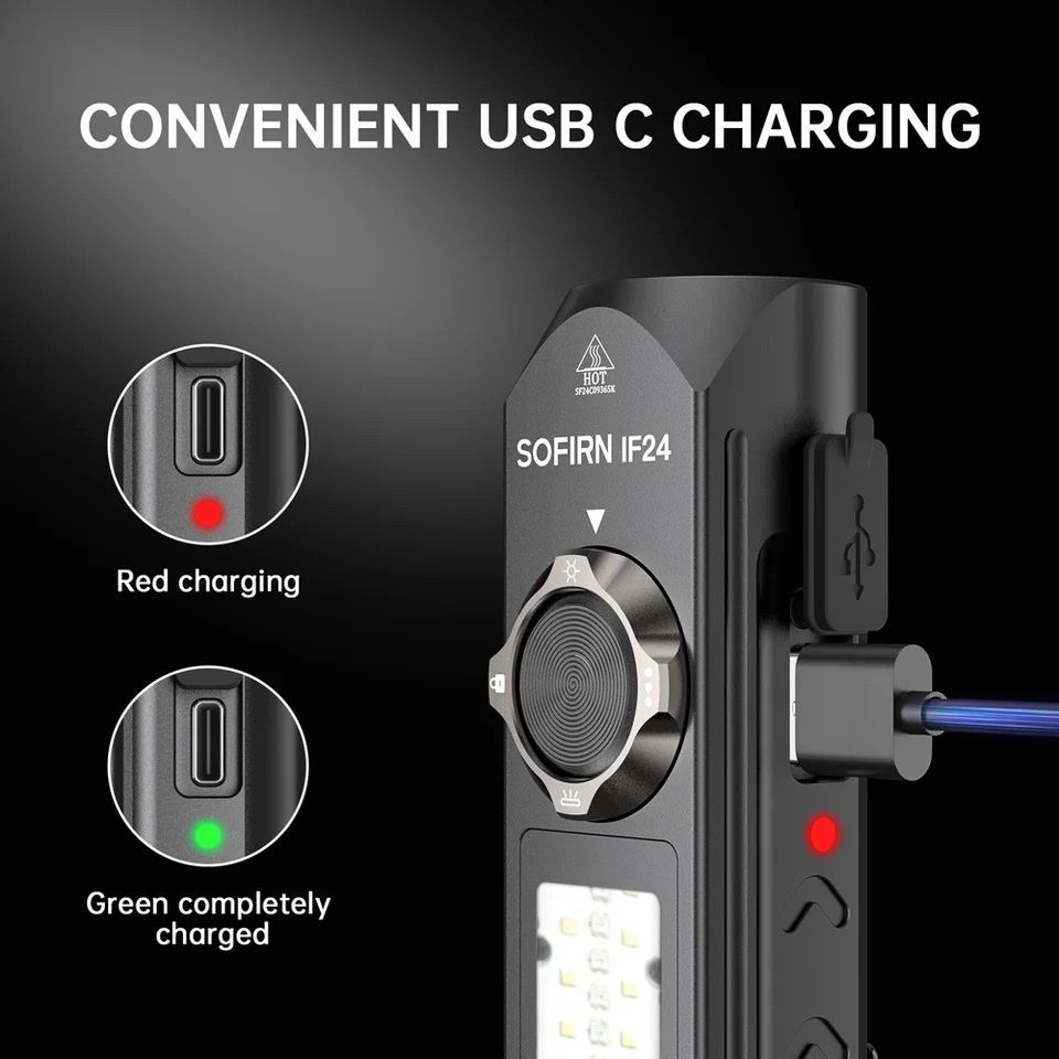 Lampade: Neu: Sofirn IF24 Multicolor LED Taschenlampe inkl Akku – Nuovo e nell'imballaggio originale da Arbon venduto da Helmuth 4