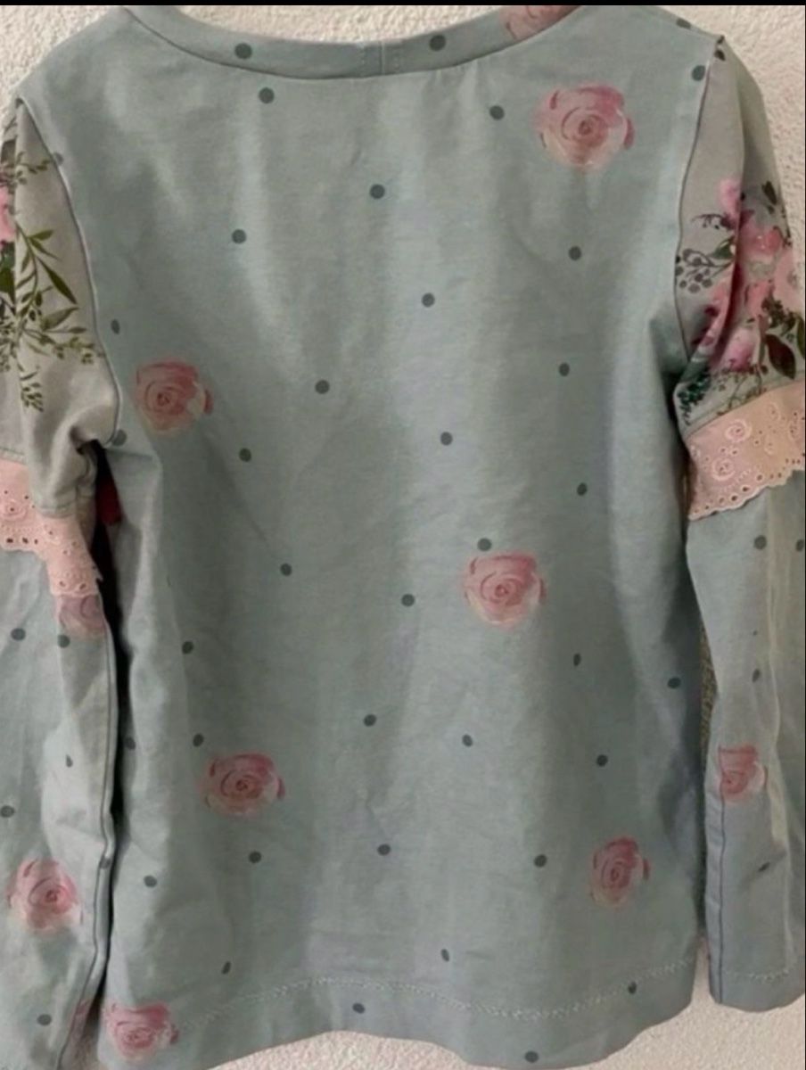 Maglioni & Felpe: Langarmshirt Mädchen Handmade 128 Blumenmuster – Nuovo (secondo la descrizione) da Freidorf TG venduto da nad_fxh7 1