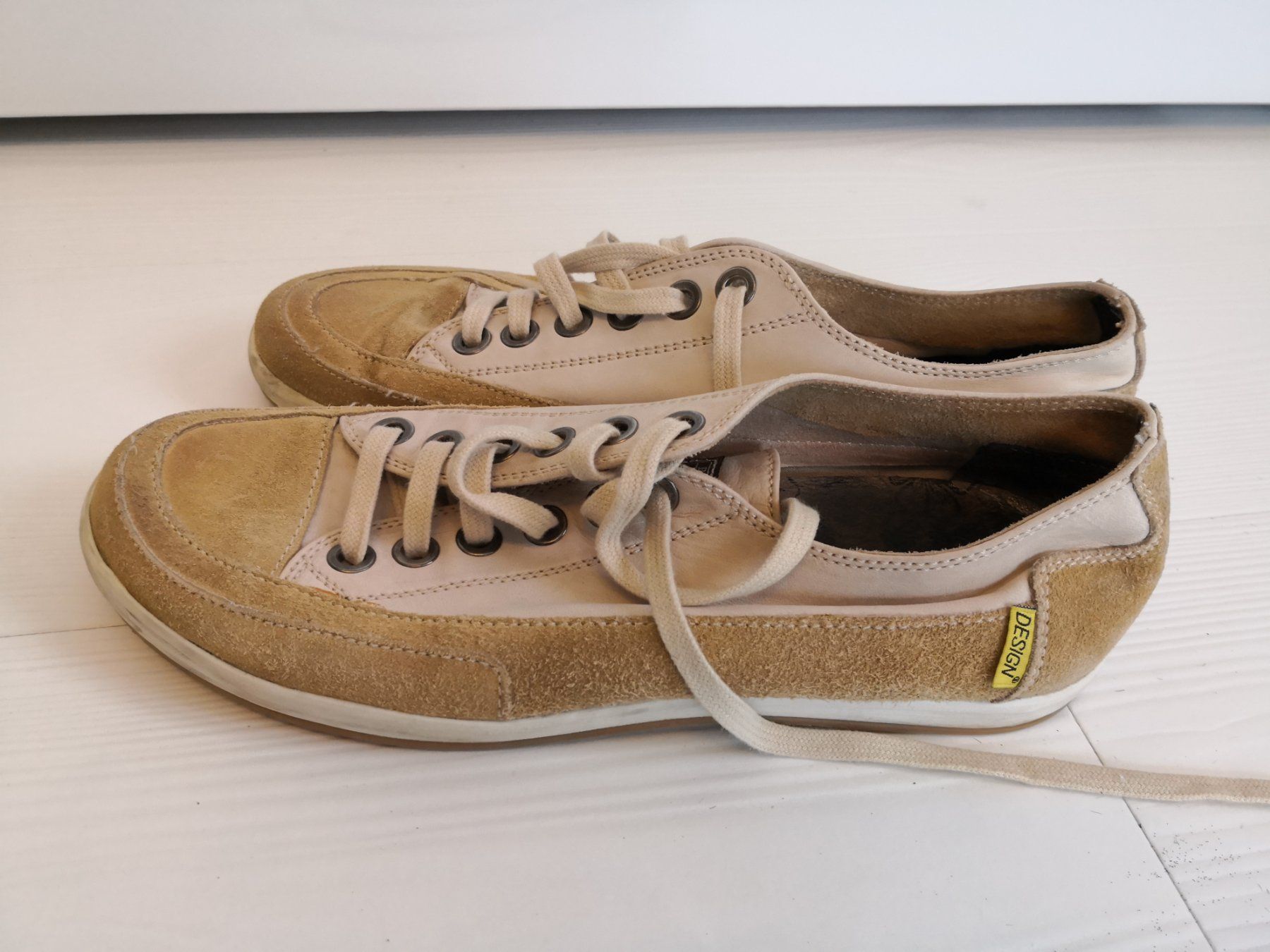Herrenschuhe: 🤩PASITO WILDLEDER-LEDER-SNEAKER BEIGE – Gebraucht aus Olten von Naja-Twins-Twins 6