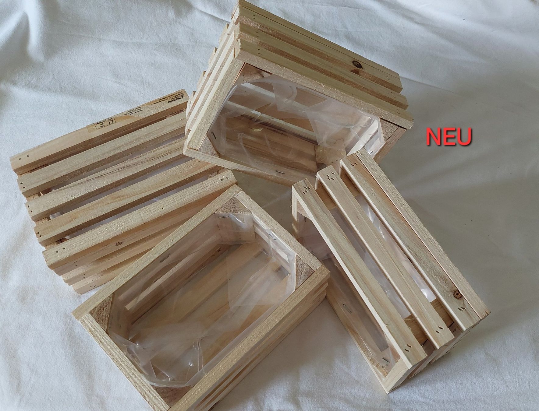 Alle Dekorationen: 4 Holzkistli für Pflanzen oder Deko    NEU – Neu (gemäss Beschreibung) aus Uitikon Waldegg von Smeragol