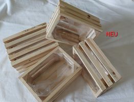 4 Holzkistli für Pflanzen oder Deko    NEU