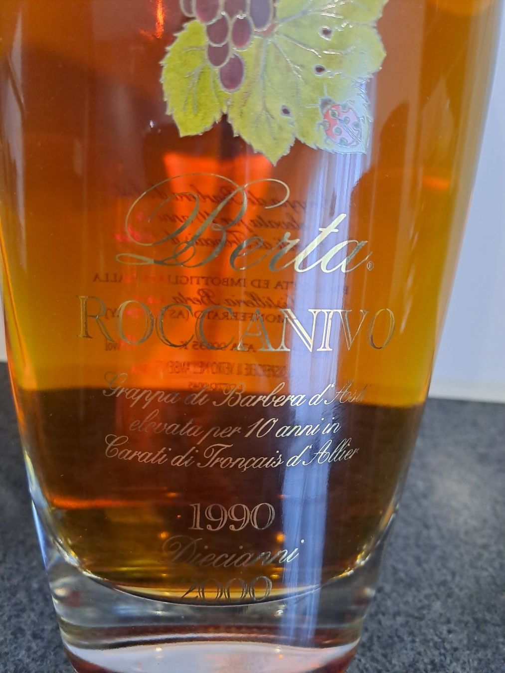 Berta Bevande alcoliche: Berta Grappa Roccanivo 1990 mit OHK – Nuovo e nell'imballaggio originale da Elsau venduto da Kellerraeumung 4
