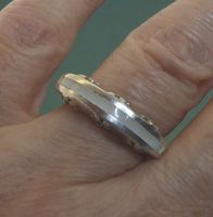 Ring 925 Silber mit synthetischem Stein