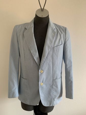 Leichter Herren Sommerveston, blau/weiss gestreift, Gr. 52