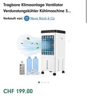 Tragbare Klimaanlage / Luftkühler 3 Stufen + Timer + FB