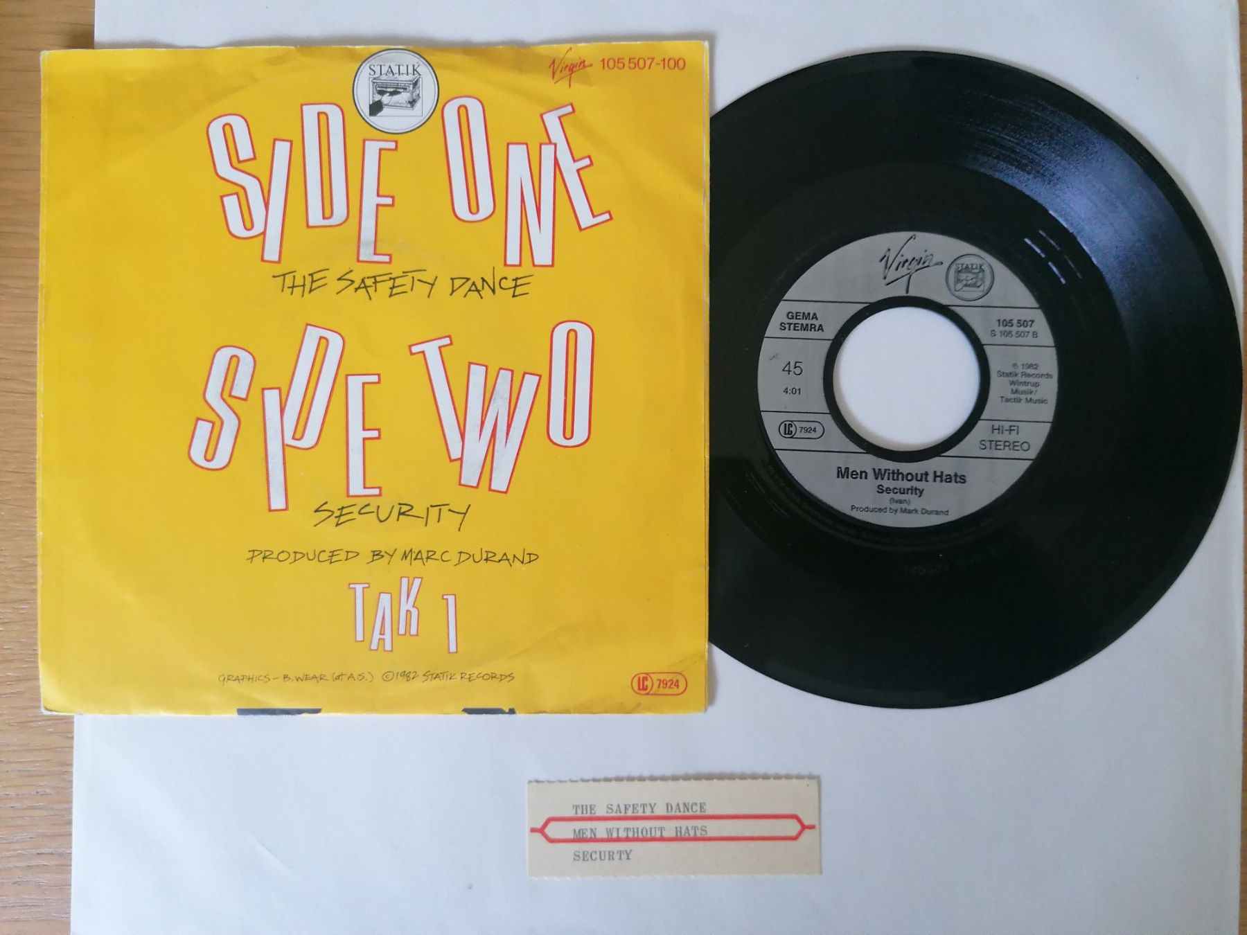 Dischi in vinile: Men Without Hats - The Safety Dance - – Usato da Beinwil am See venduto da Funkthesizer 1
