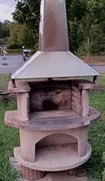 Beton Grill Kamin guter Zustand