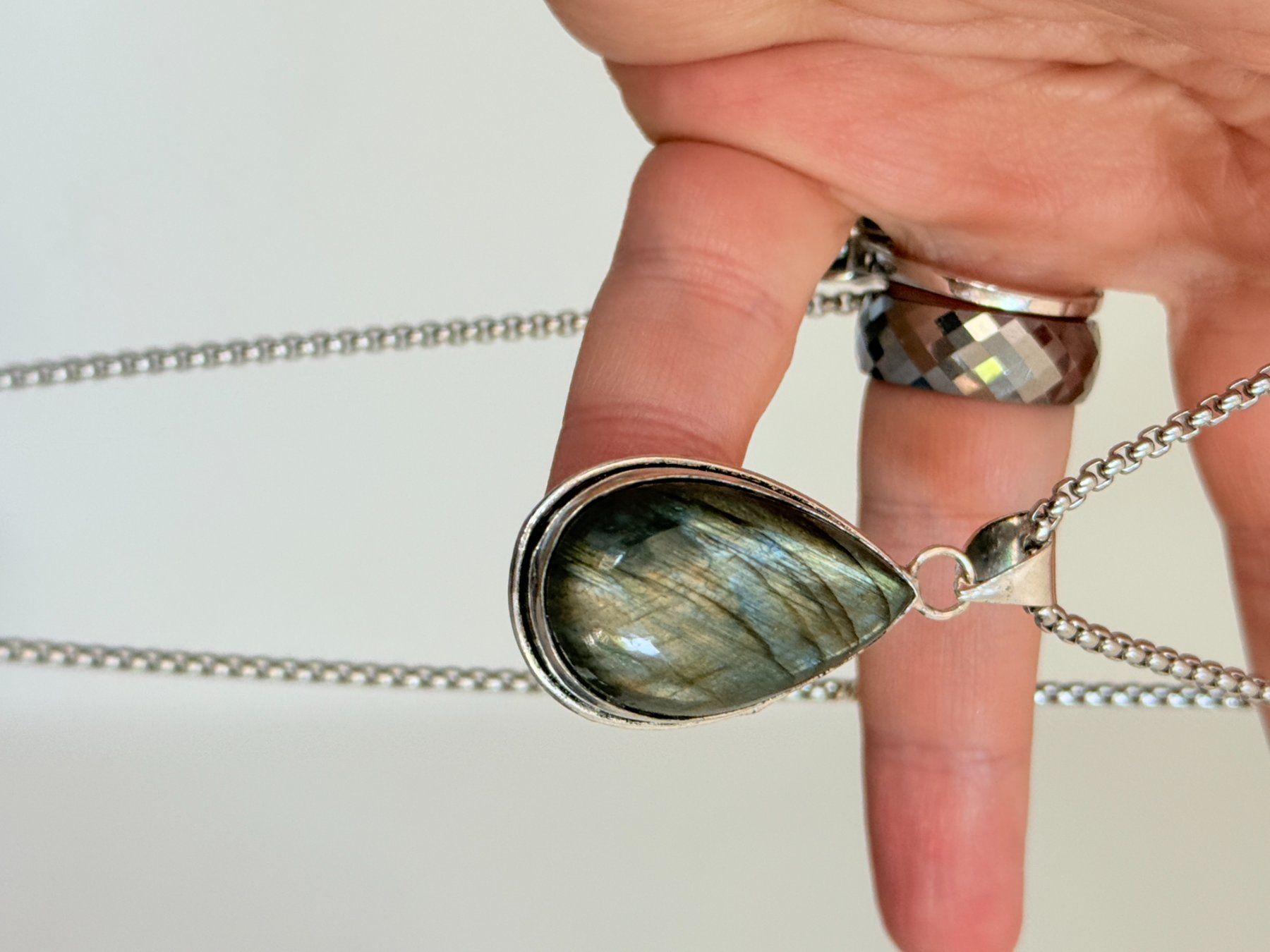 Catenine: Collier Labradorite, neuf, jamais porté! – Nuovo e nell'imballaggio originale da Genève venduto da AWWA 5