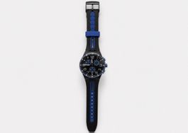 Montre Swatch Chronographe homme noir bleu bon état