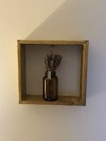 2 Holz Wandregale, quadratisch 30 x 30cm