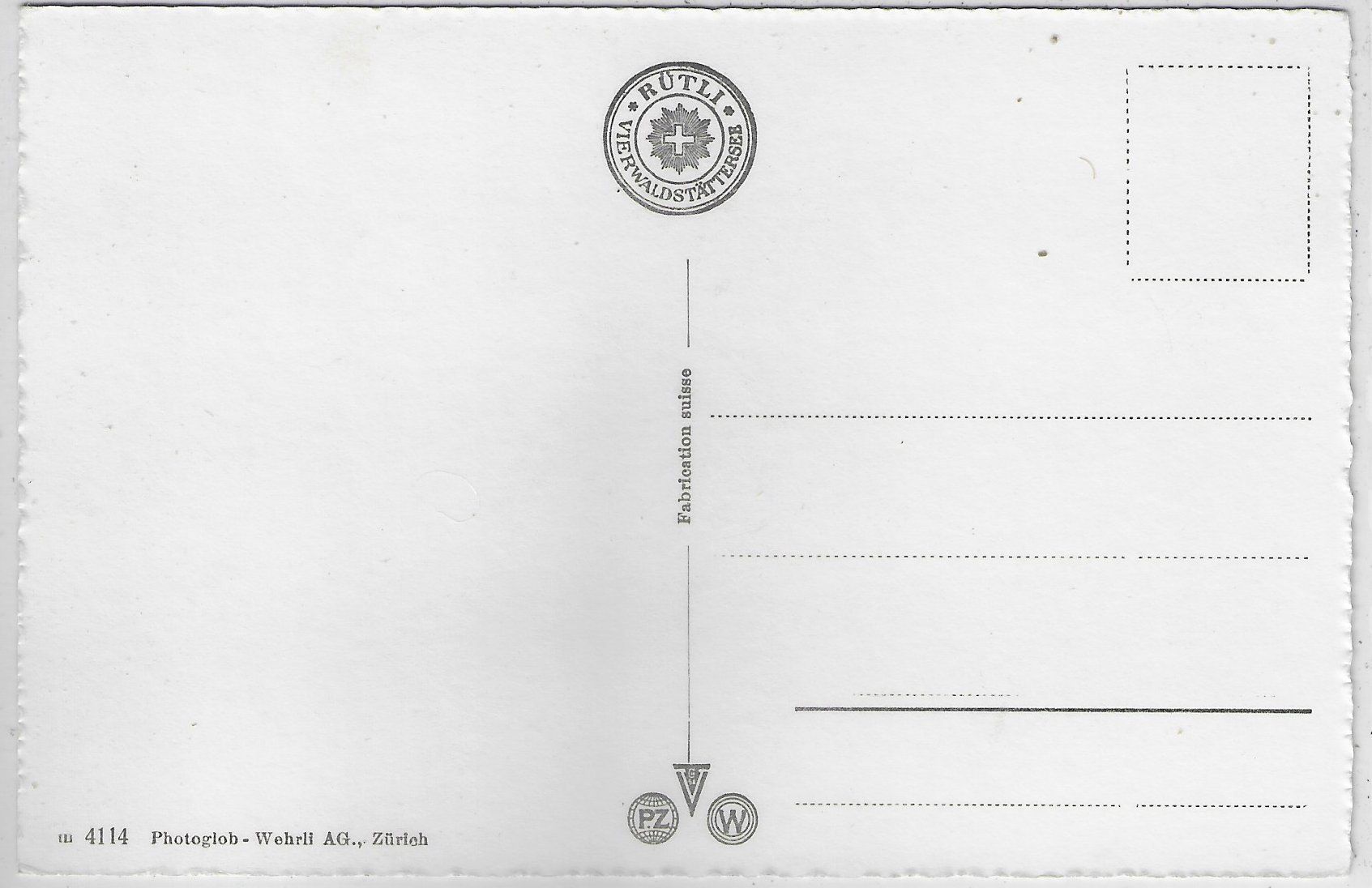 Cartoline postali: Rütliwiese mit Bristenstock - Schweizerfahne – Usato da Ettingen venduto da Kartenplanet 1