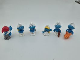 6er Set Schlümpfe Figuren Peyo Steckfiguren 