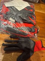 Arbeitshandschuhe rot-schwarz Grösse M neu