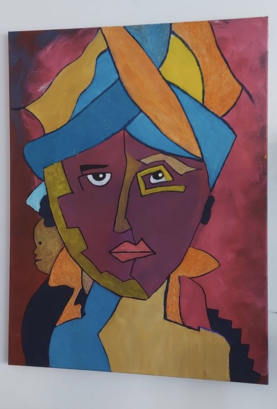 Dipinti: Gemälde, Abstraktes Gesicht,handmade 60×80 – Nuovo (secondo la descrizione) da Riehen venduto da Steinbock1970 3