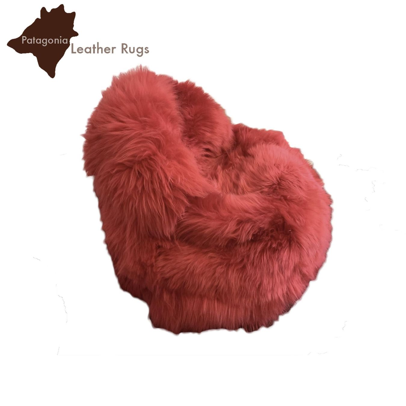 Poltrone: Lammfell Sitzsack Red – Nuovo e nell'imballaggio originale da Arbedo venduto da patagonialeatherrugs 1