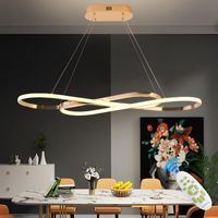 LED Pendelleuchte Hängelampe 57W dimmbar 200cm Goldfarben