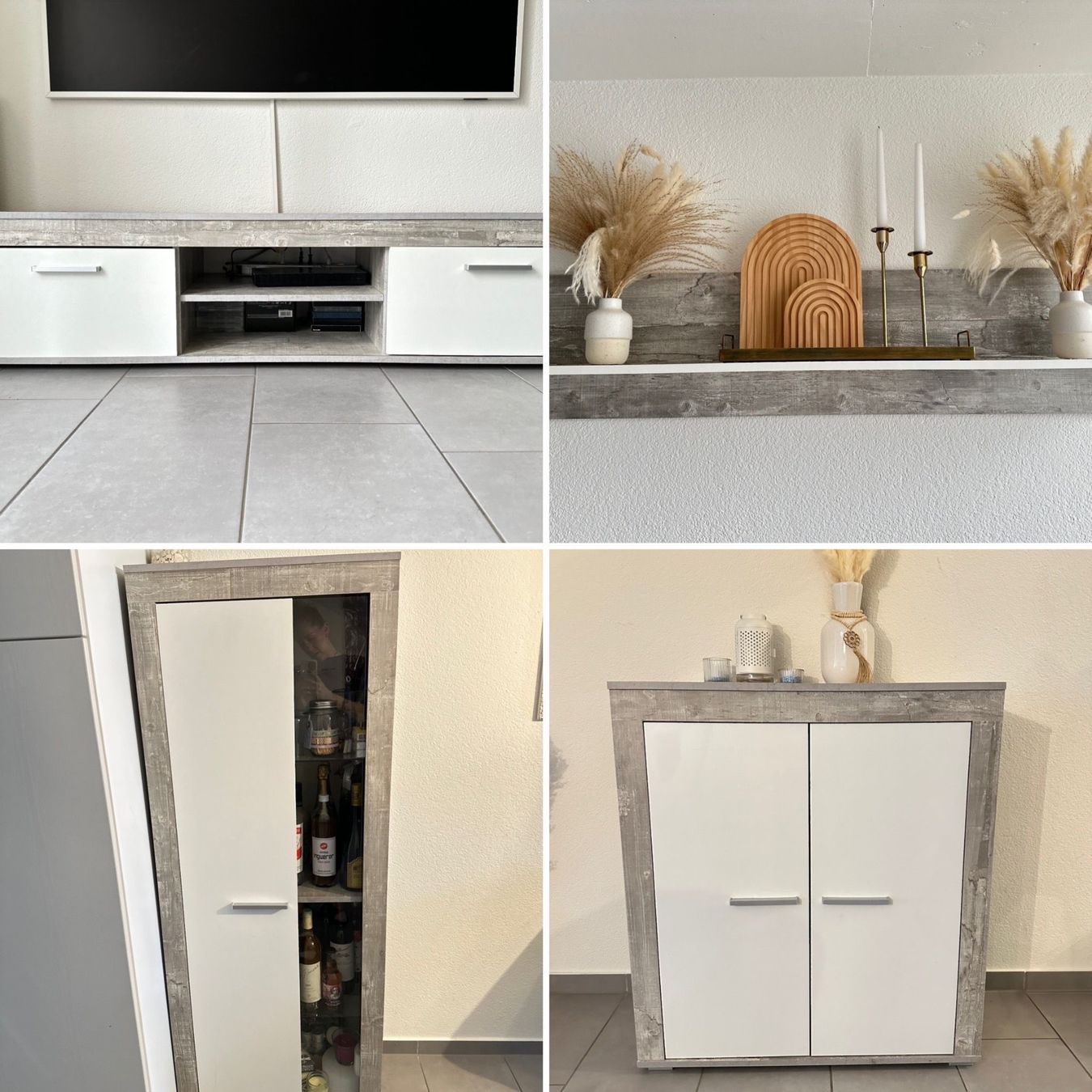 TV Möbel: 4 Teiliges Möbel Set in Beton Optik – Gebraucht aus Thun von Billy21T