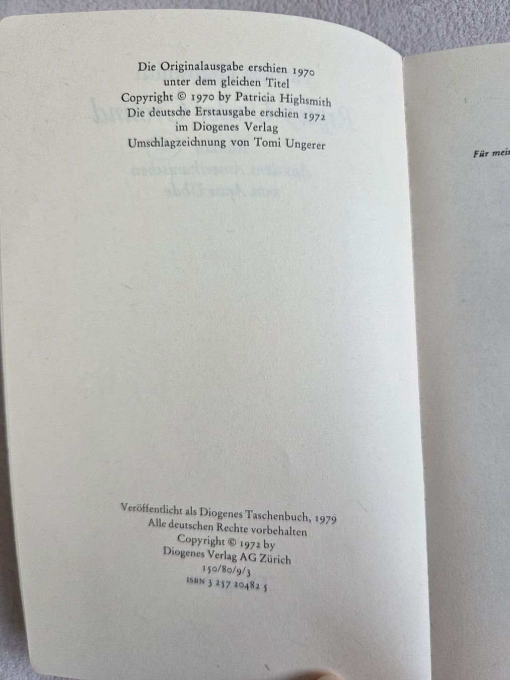 Libri: Patricia Highsmith - Ripley Under Ground – Usato da Bergdietikon venduto da Tanne_10 3