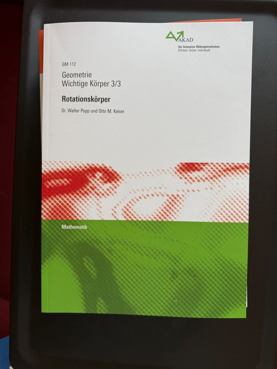 Bücher: Book GM 112 Geometry Rotationskörper Mathematics – Neu (gemäss Beschreibung) aus Uerikon von Fashion_seller